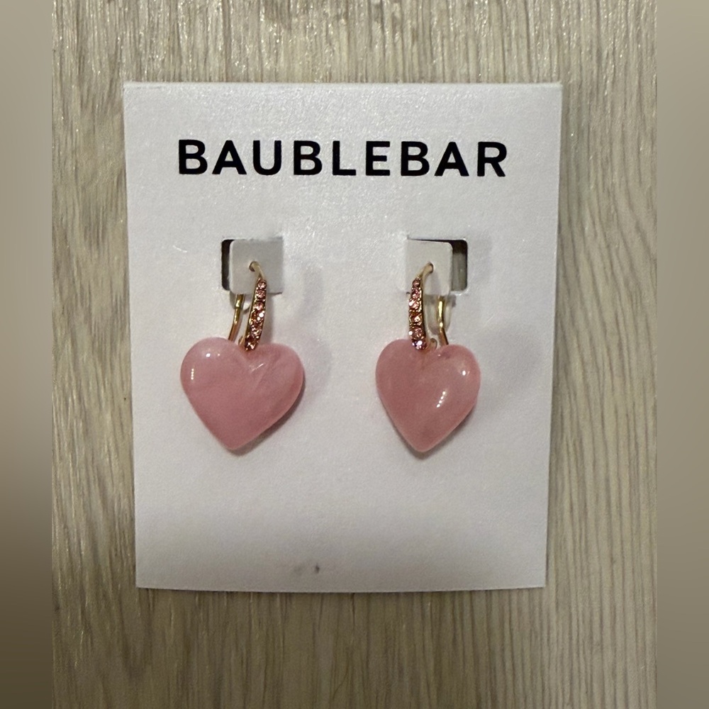 Baublebar Pink Hearts on Display Drop Earrings - Picture 4 of 6